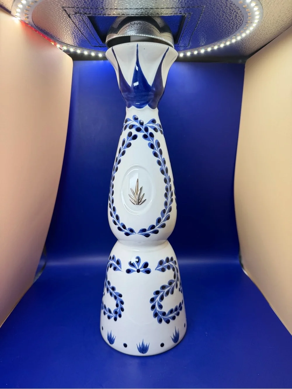 Clase Azul Reposado Tequila Ceramic Empty Bottle Silver Stopper